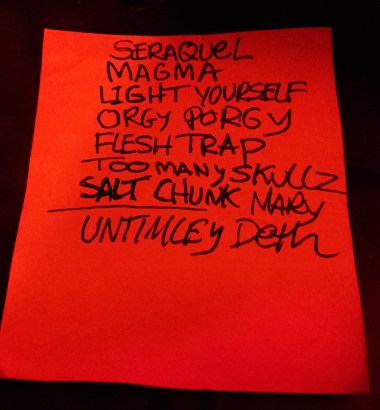 FJ setlist